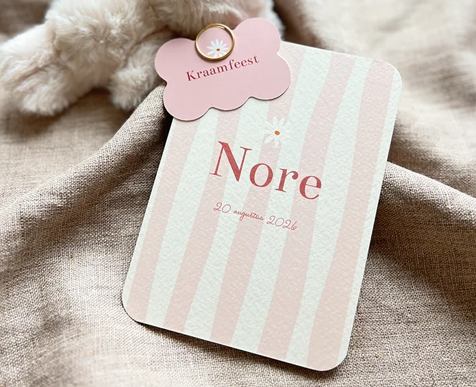 Geboortekaartjes met labels