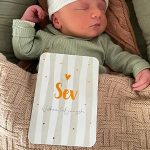 Geboortekaartje jongen silhouet