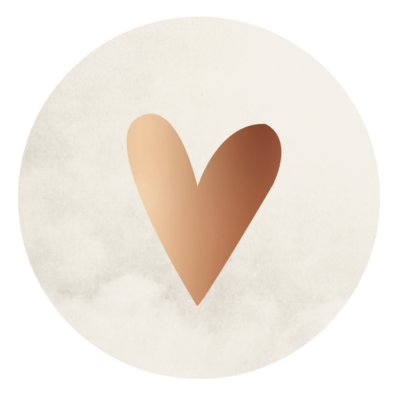 Sticker ‘Hartje’ (beige koper)